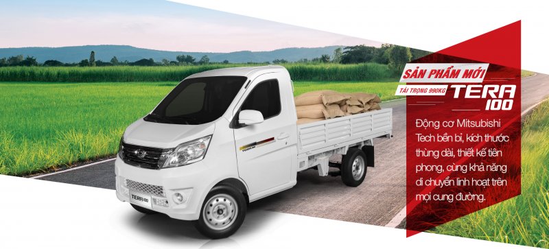 tera-100-1-tan-2 Tera 100 thùng lửng - Xe tải Teraco 1 tấn Daehan 1T