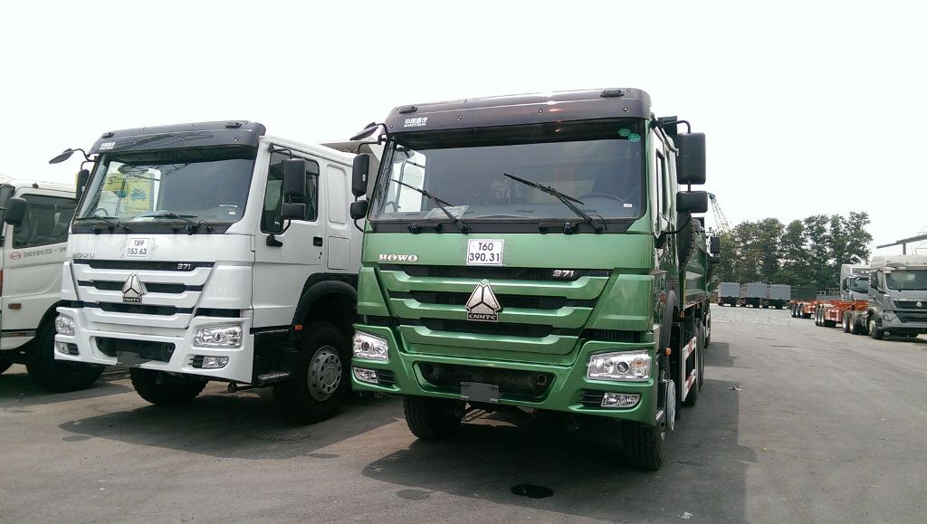 Xe ben Howo 371HP 3 chân 4 chân