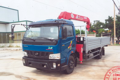 Xe tải veam vt490 gắn cẩu